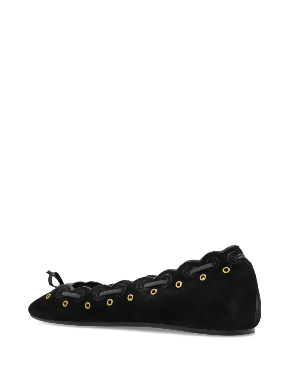 ISABEL MARANT バルフィ スカラップアイレット バレエフラット - ブラック - 画像4