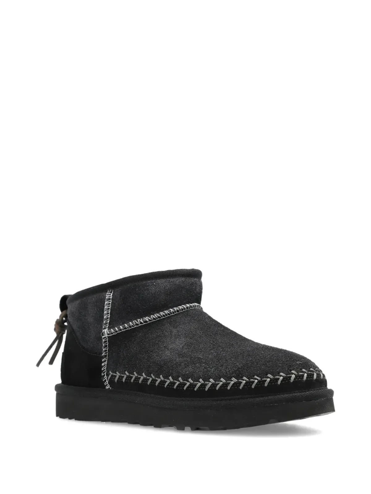 UGG 編み込みディテールのレザーブーツ - ブラック - 画像2