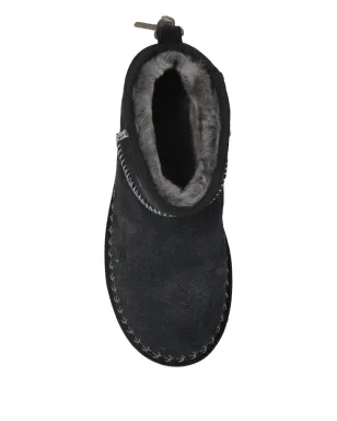 UGG 編み込みディテールのレザーブーツ - ブラック - サムネイル3
