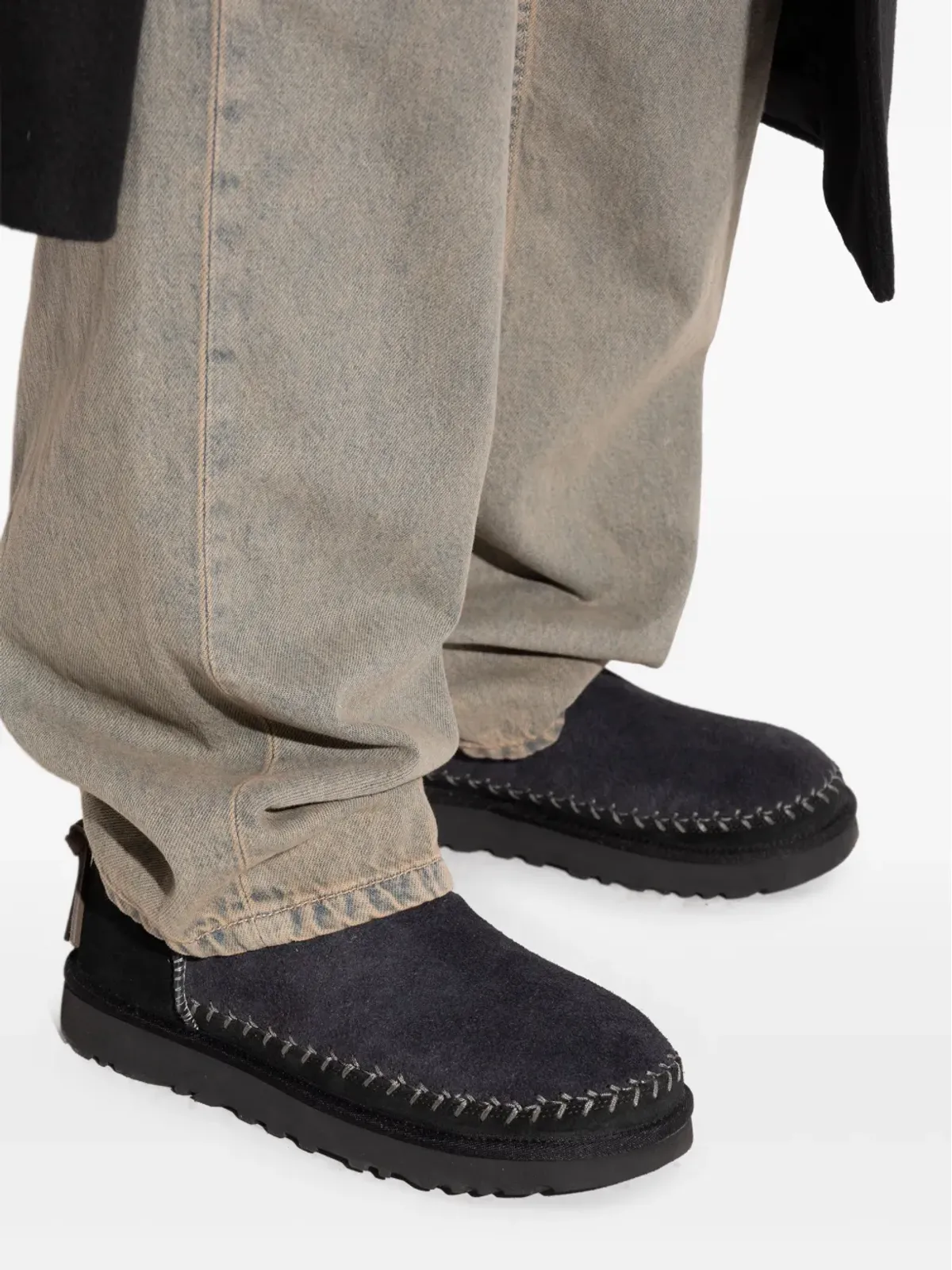UGG 編み込みディテールのレザーブーツ - ブラック - 画像4