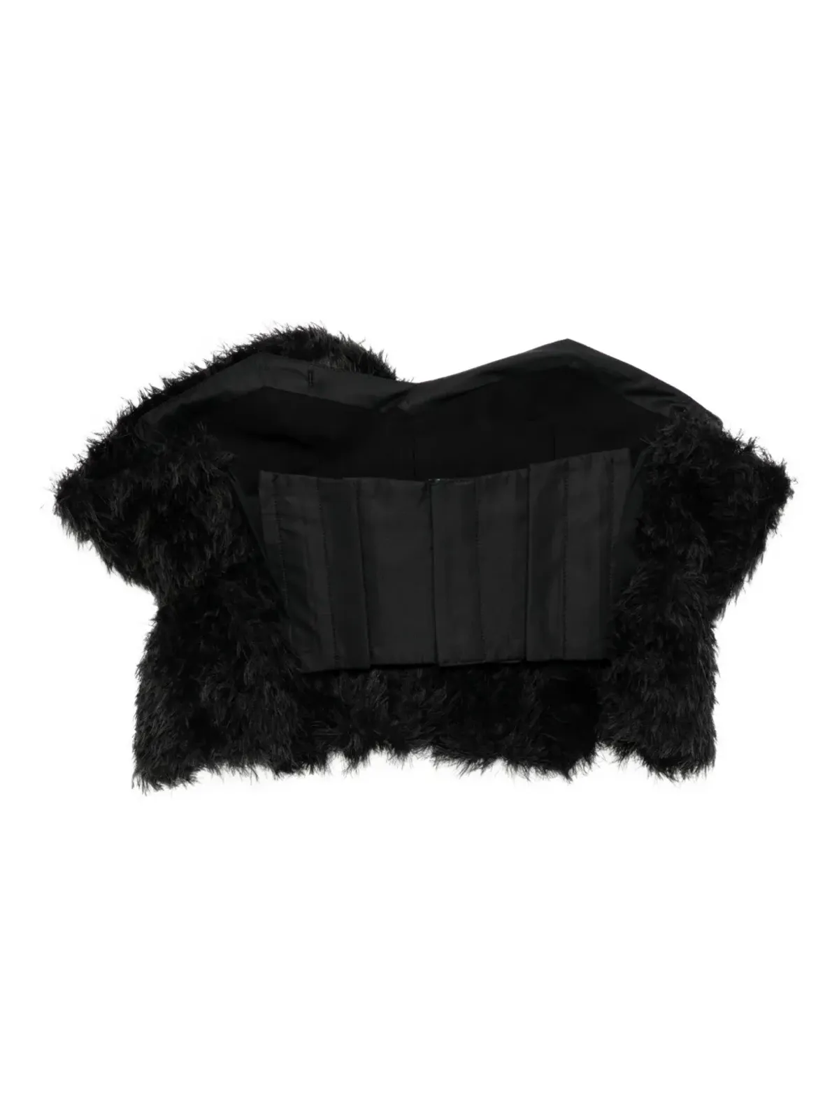 Toga fringe tulle top - Black - 画像2