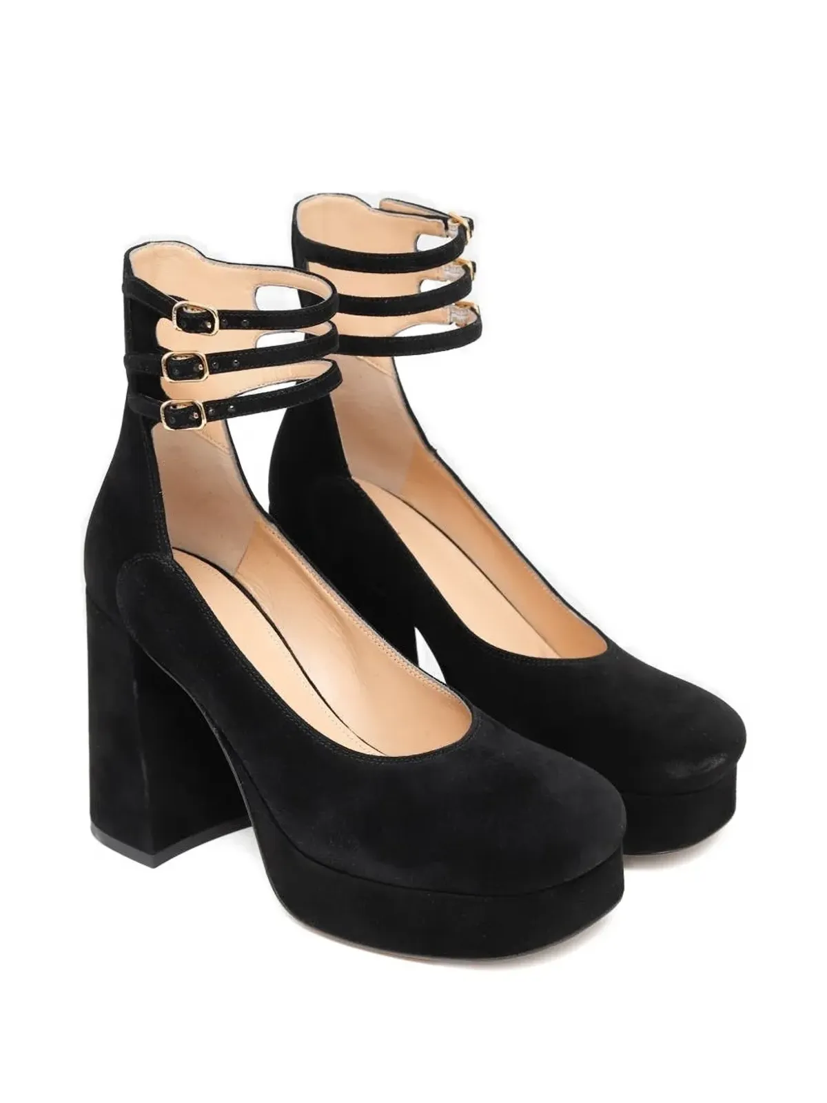 Chloé ロティ トリプルバックル・プラットフォームパンプス - 画像2