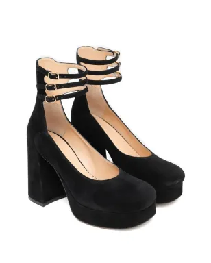 Chloé ロティ トリプルバックル・プラットフォームパンプス - サムネイル2