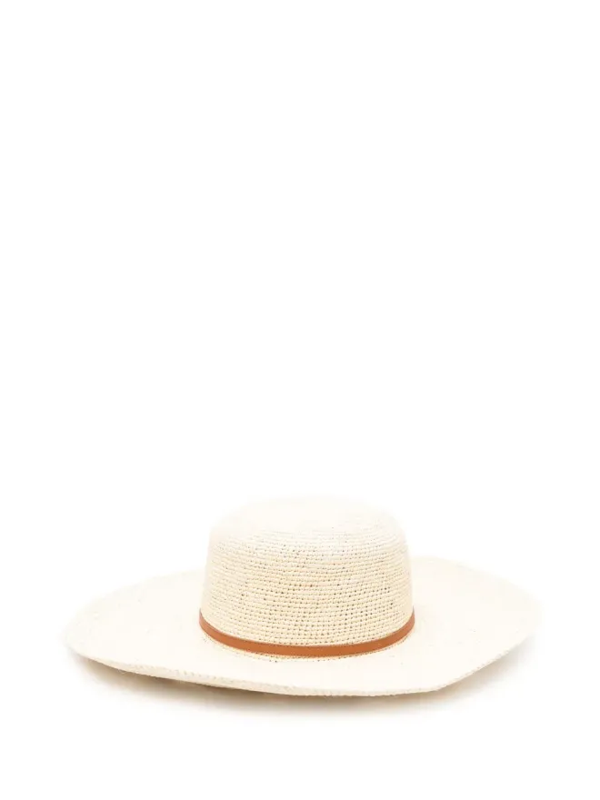 Borsalino Borsalino 革トリムストローハットの商品画像