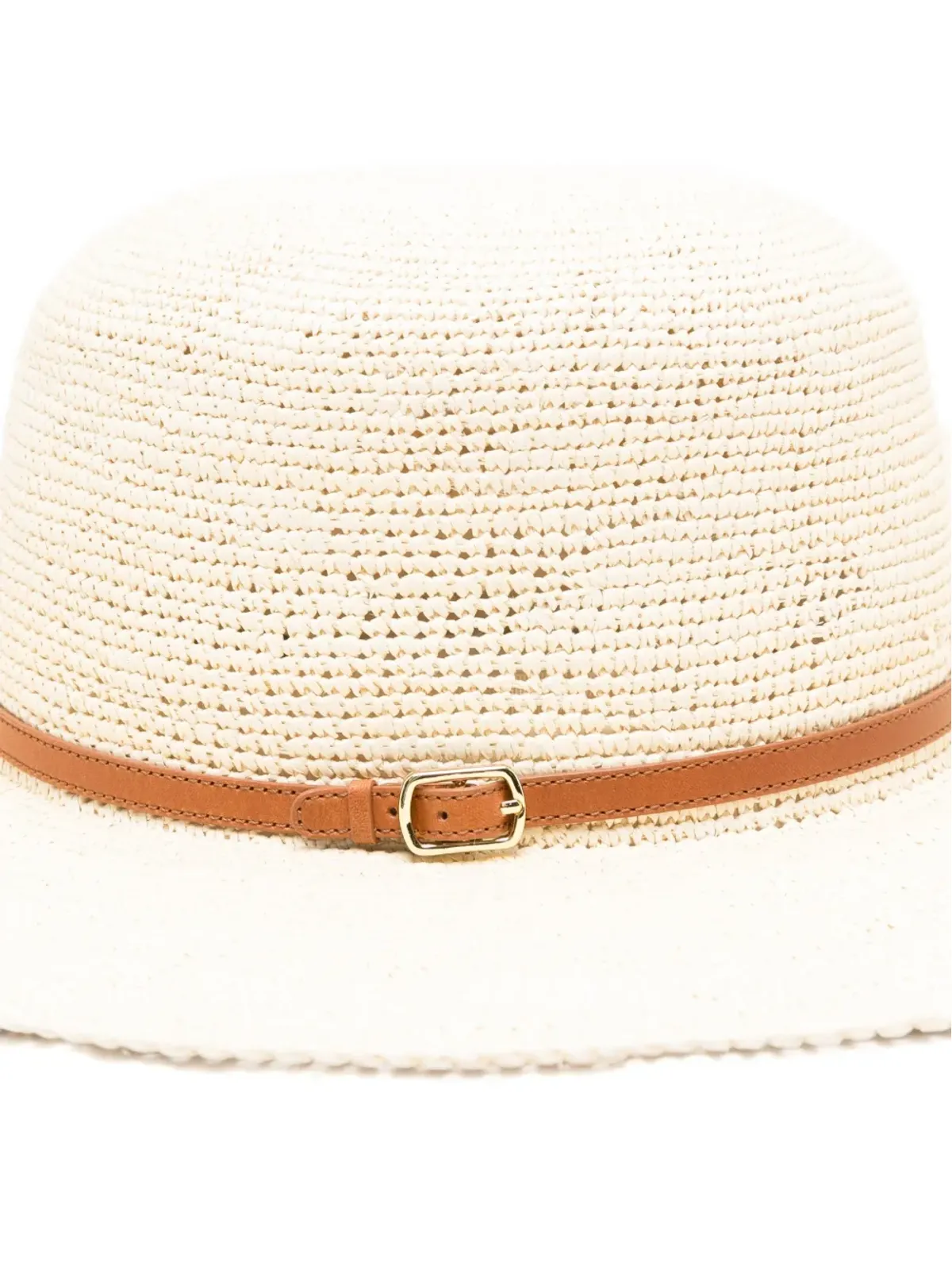 Borsalino 革トリムストローハット - 画像2