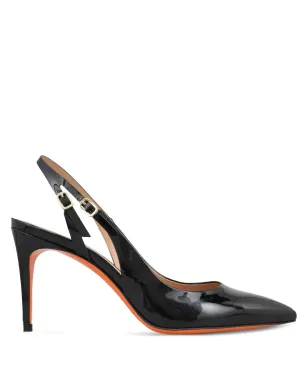 Santoni スリングバック レザーヒールパンプス - サムネイル1