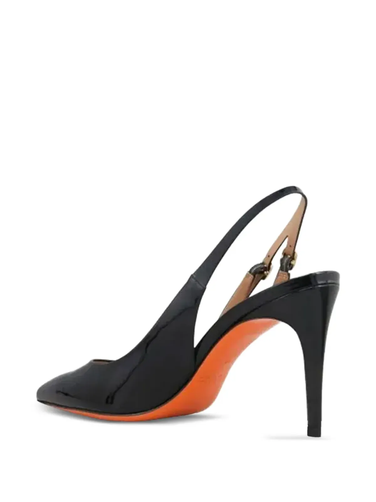 Santoni スリングバック レザーヒールパンプス - 画像2