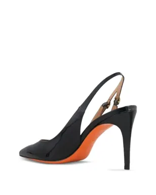Santoni スリングバック レザーヒールパンプス - サムネイル2