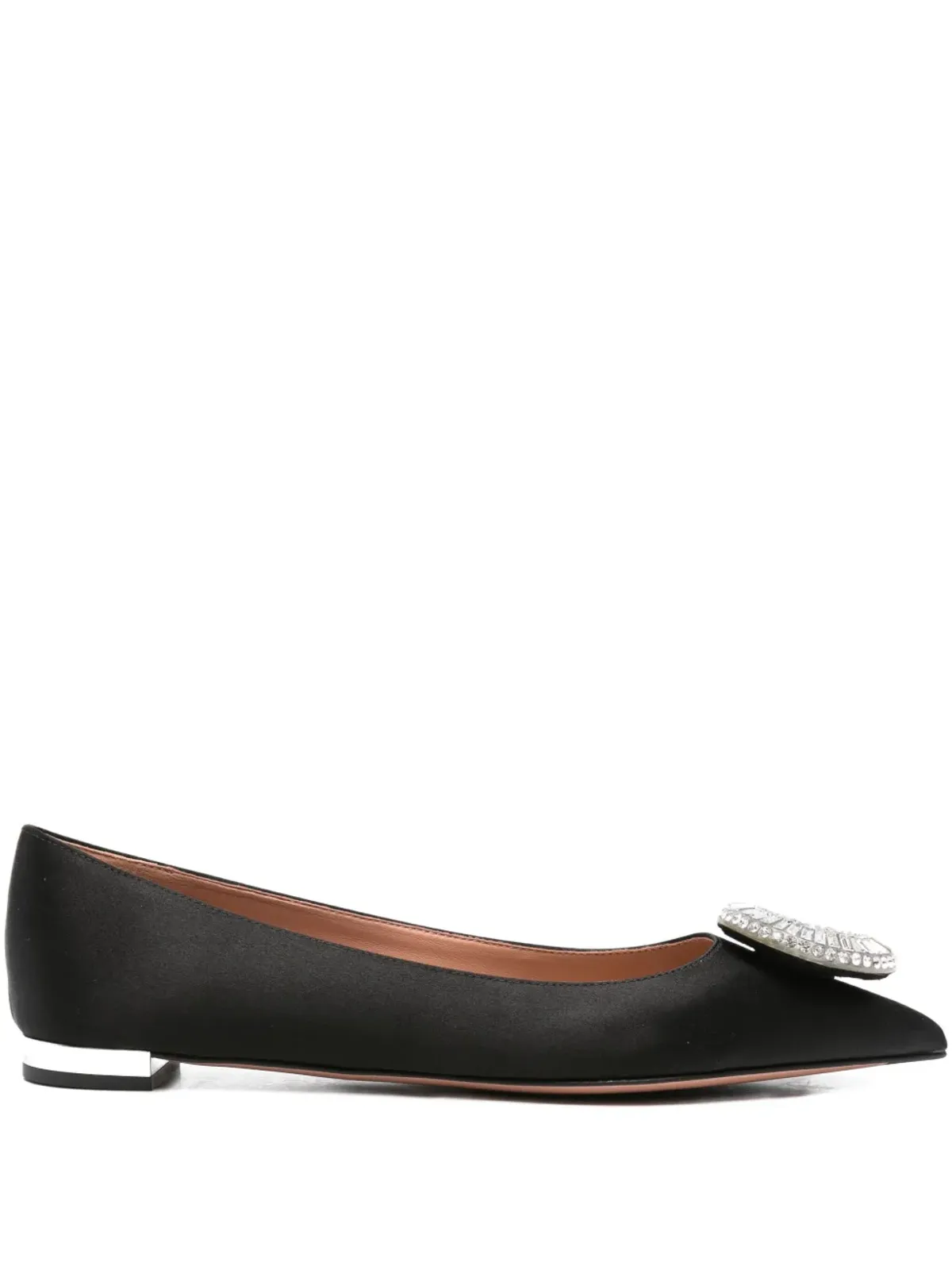 Aquazzura クリスタルフープ装飾フラットパンプス - 画像1