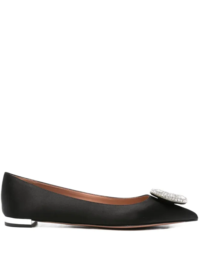 Aquazzura Aquazzura クリスタルフープ装飾フラットパンプスの商品画像