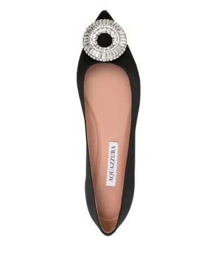 Aquazzura クリスタルフープ装飾フラットパンプス - サムネイル4