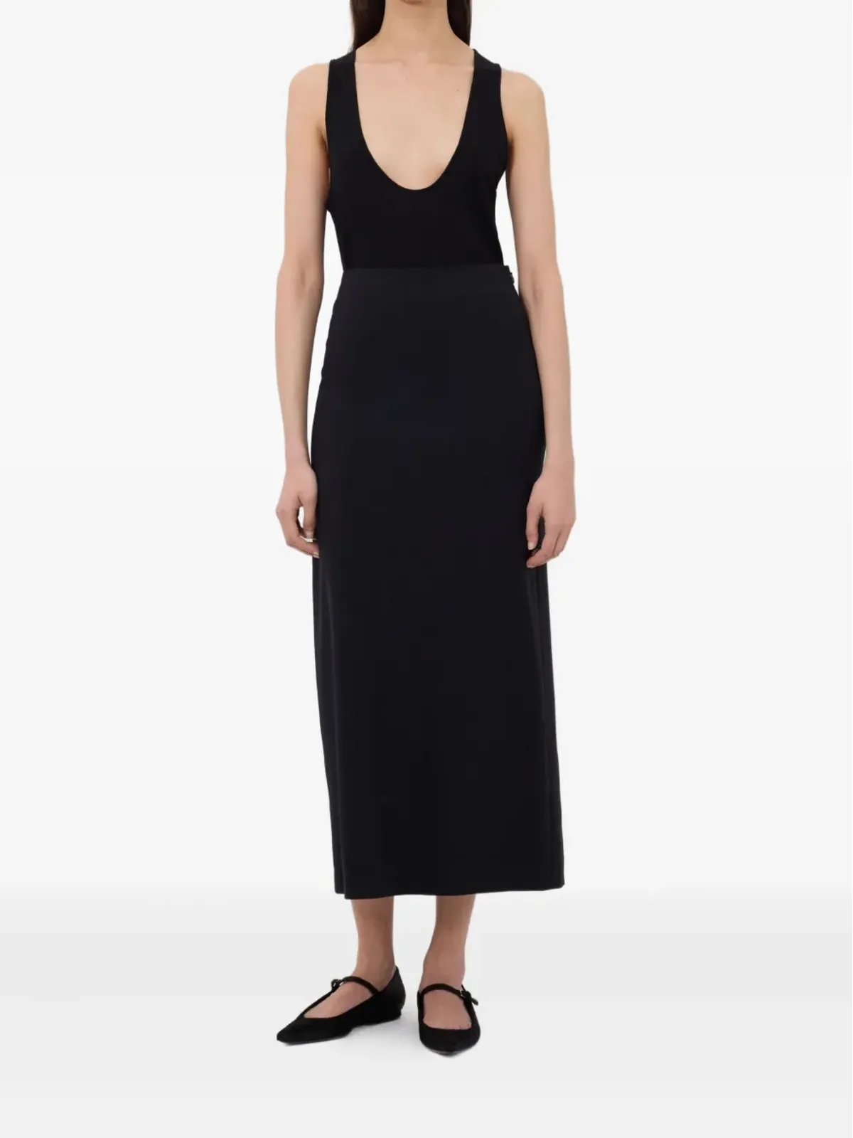 LouLou de Saison バックベント ロングストレートスカート - 画像2