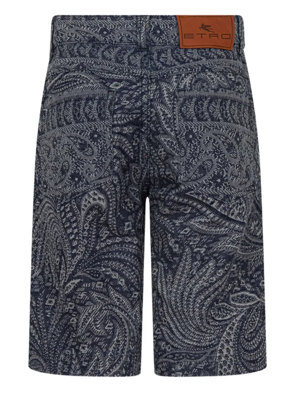 ETRO KIDS paisley jacquard denim shorts - Blue - 画像2