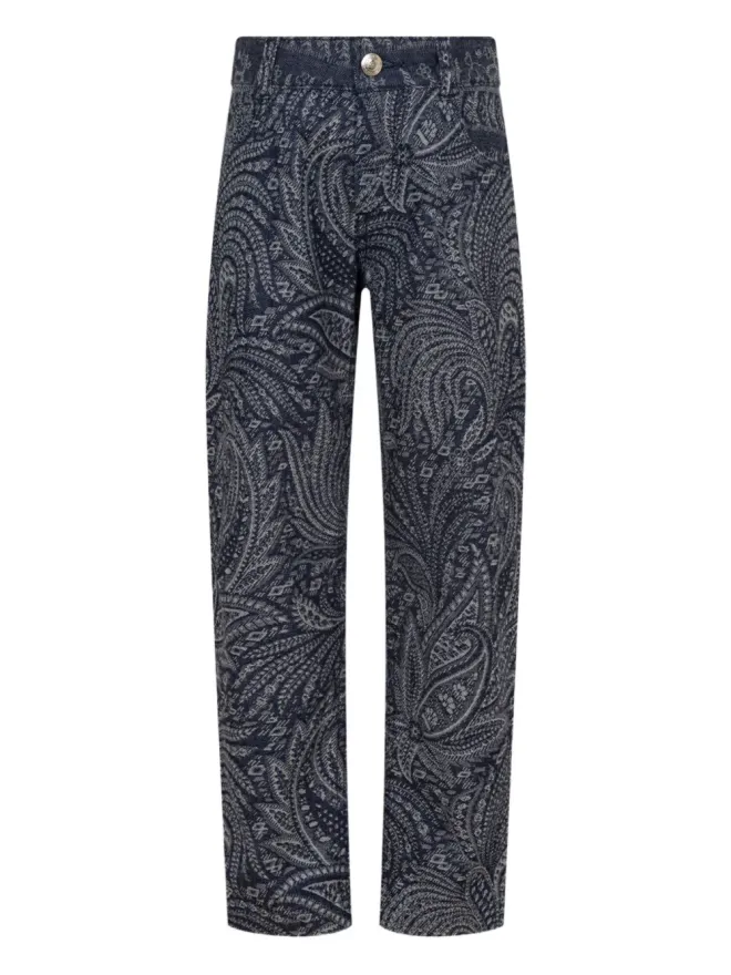 ETRO KIDS ETRO KIDS ペイズリージャカードデニムジーンズの商品画像