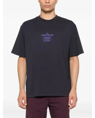 Stone Island コームドコットン ロゴプレート Tシャツ - サムネイル3