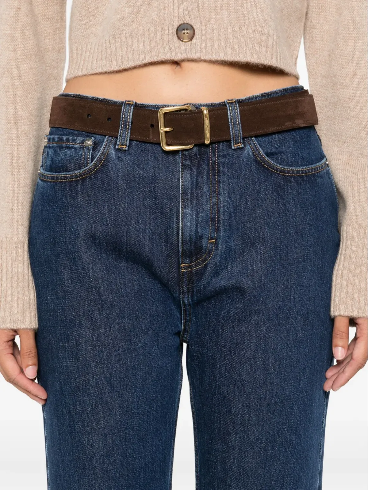 LouLou de Saison Jude five-pocket jeans - Blue - 画像5