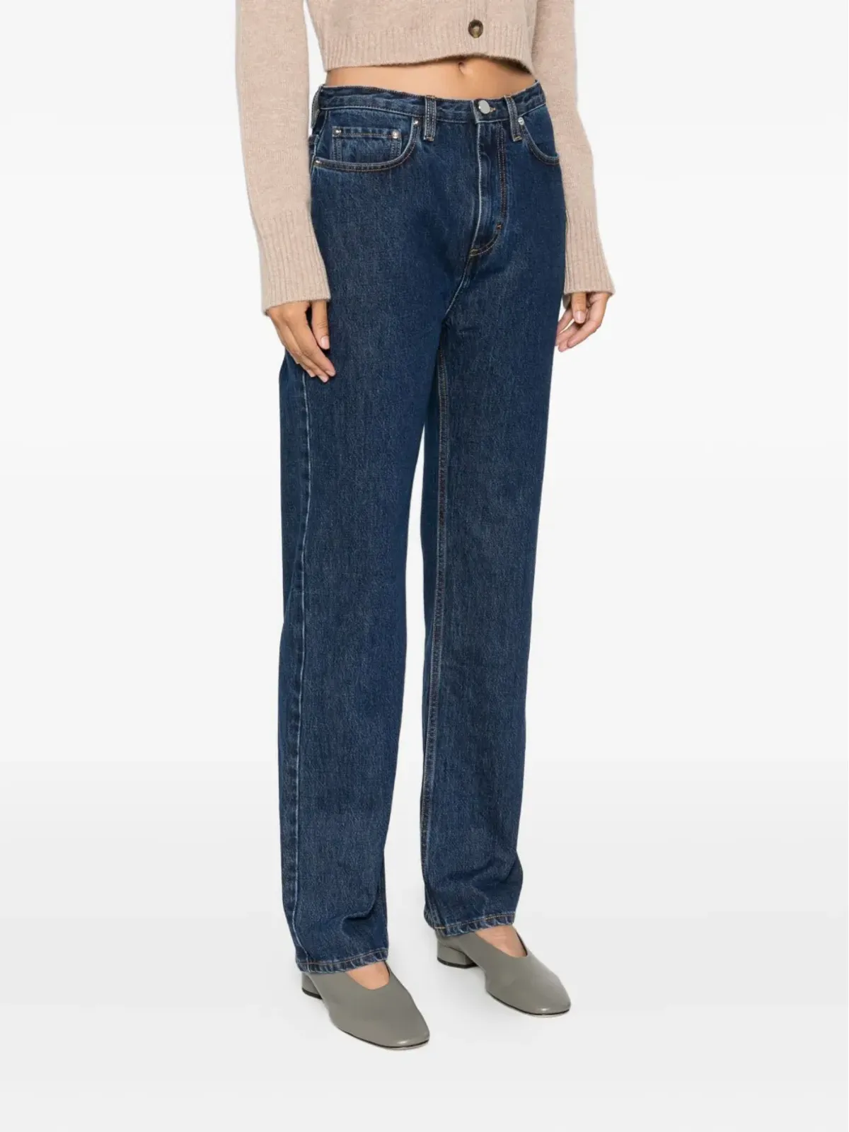 LouLou de Saison Jude five-pocket jeans - Blue - 画像3