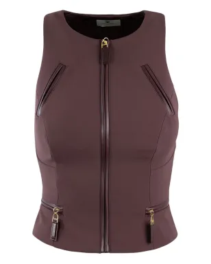 Elisabetta Franchi ジップアップ ノースリーブトップ - サムネイル2