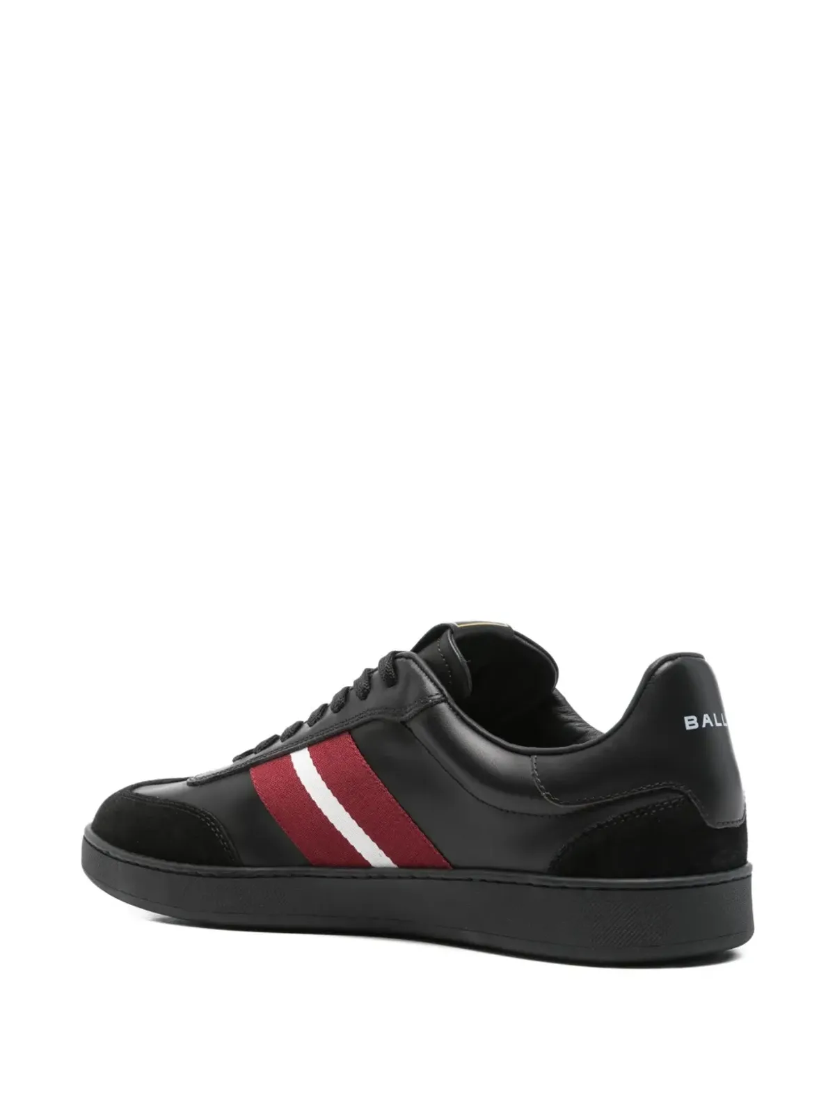 Bally ストライプディテール レザートレーナー ブラック - 画像3