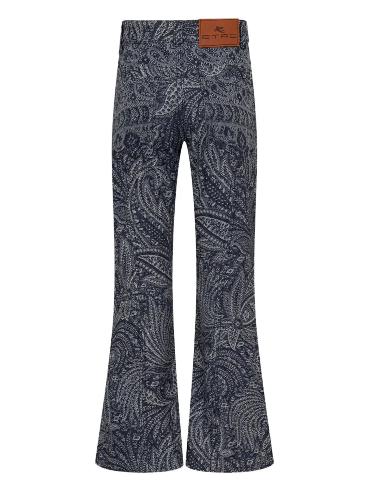 ETRO KIDS ペイズリーパターンジャカード フレアジーンズ - 画像2
