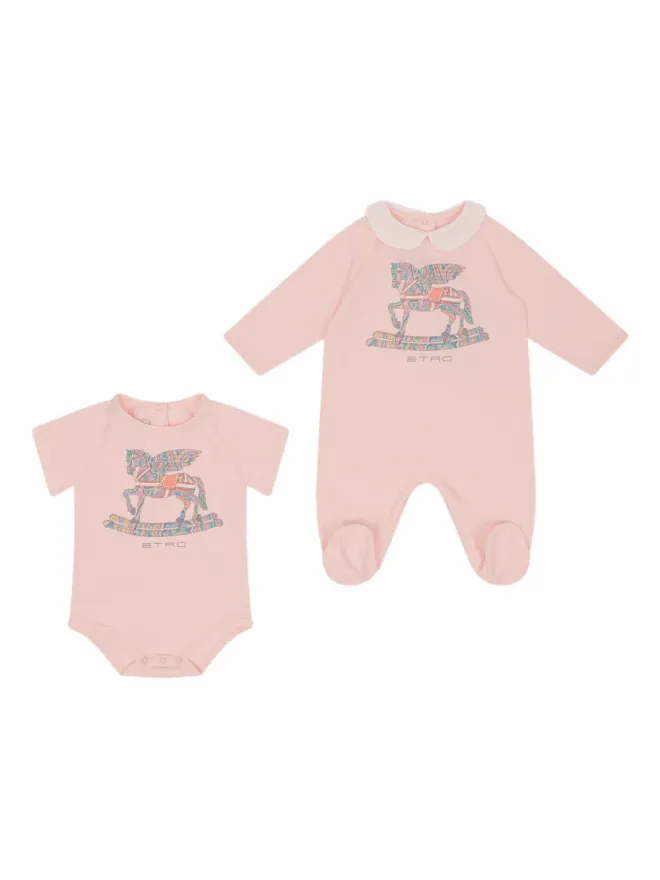 ETRO KIDS ETRO KIDS ペガサス柄プリント ボディスーツ セット - ピンクの商品画像