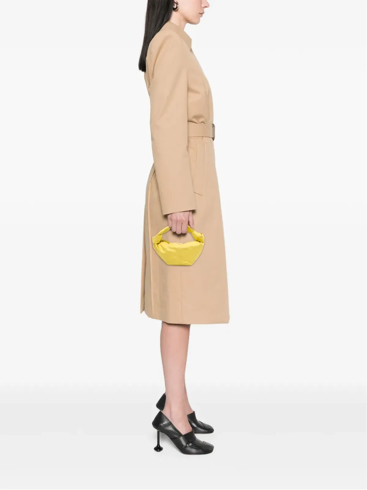 Bottega Veneta Pre-Owned ミニ カーフスキン ダブルノット ハンドバッグ - イエロー - 画像2