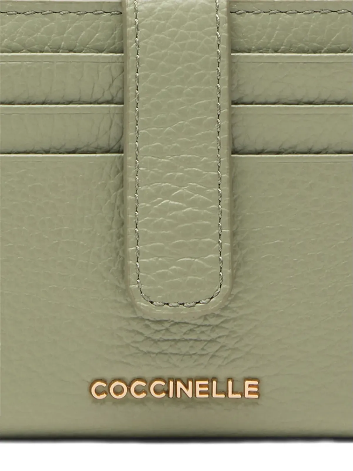 Coccinelle Metallic soft leather zip-fastening cardholder - Green - 画像3