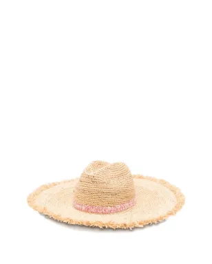 Borsalino フリンジ付きストローハット - サムネイル1