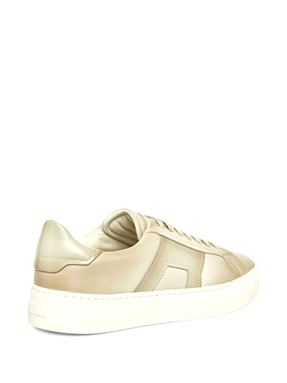 Santoni レザーパネルドスニーカー - Neutrals - 画像2