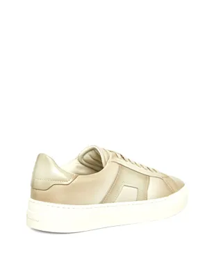 Santoni レザーパネルドスニーカー - Neutrals - サムネイル2