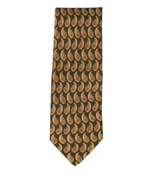 Krizia Pre-Owned ペイズリープリント シルクタイ - ベージュ系 - サムネイル2