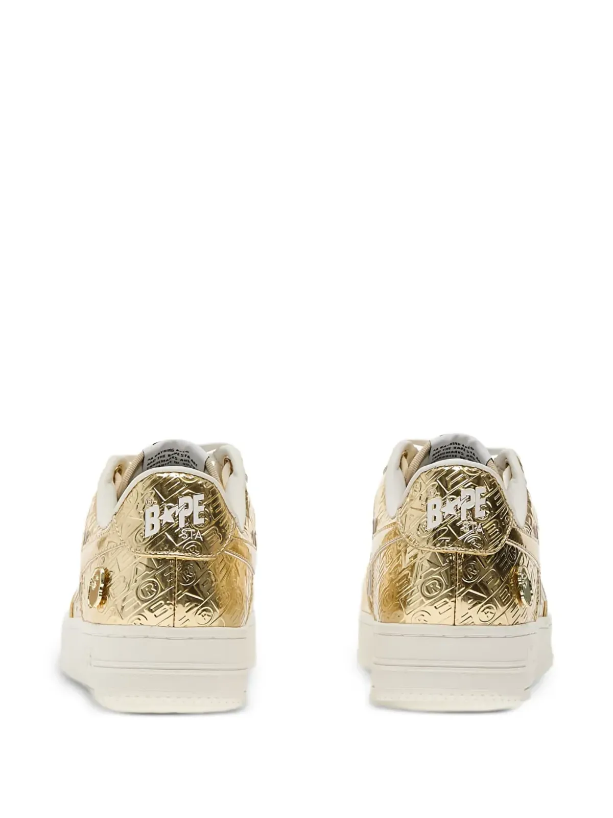 A BATHING APE® Bape Sta 5 メタリックゴールド スニーカー - 画像3