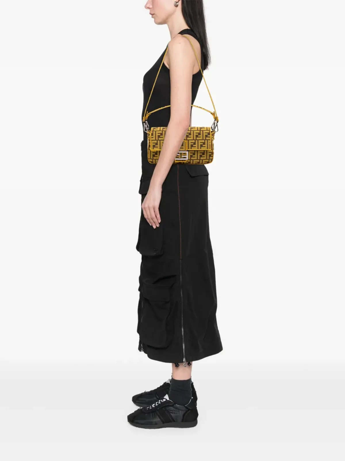 Fendi Pre-Owned エンブロイダード キャンバス バゲット サッチェル - 画像2
