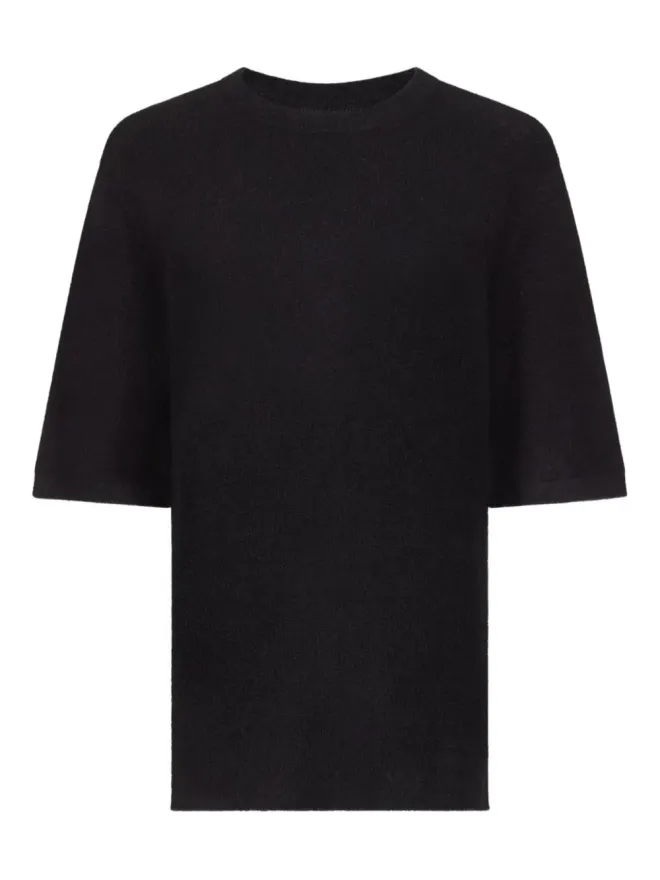 Loulou de Saison LouLou de Saison レイヴン半袖クルーネックセーター（ブラック）の商品画像