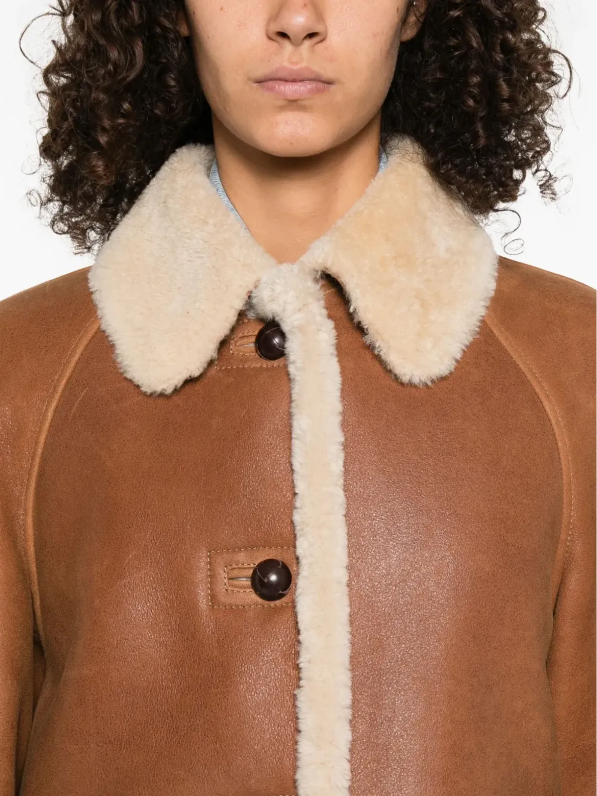 ISABEL MARANT シアーリング-トリム コート - 画像5