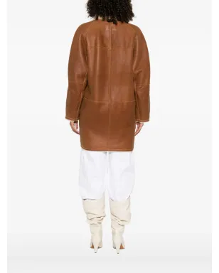 ISABEL MARANT シアーリング-トリム コート - サムネイル4