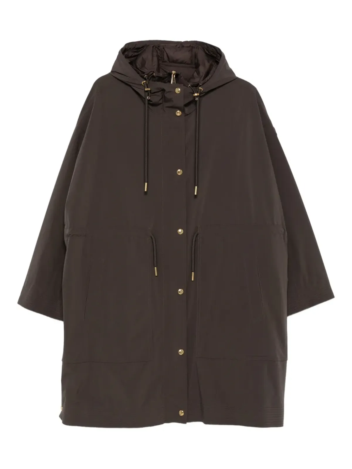 Moncler ドローストリングウエストのフード付きコート - 画像1