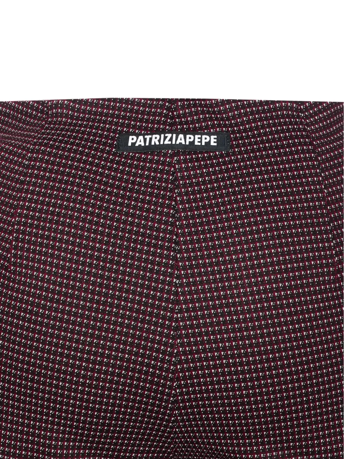 Patrizia Pepe ジオメトリック柄ジップディテールパンツ レッド - 画像4