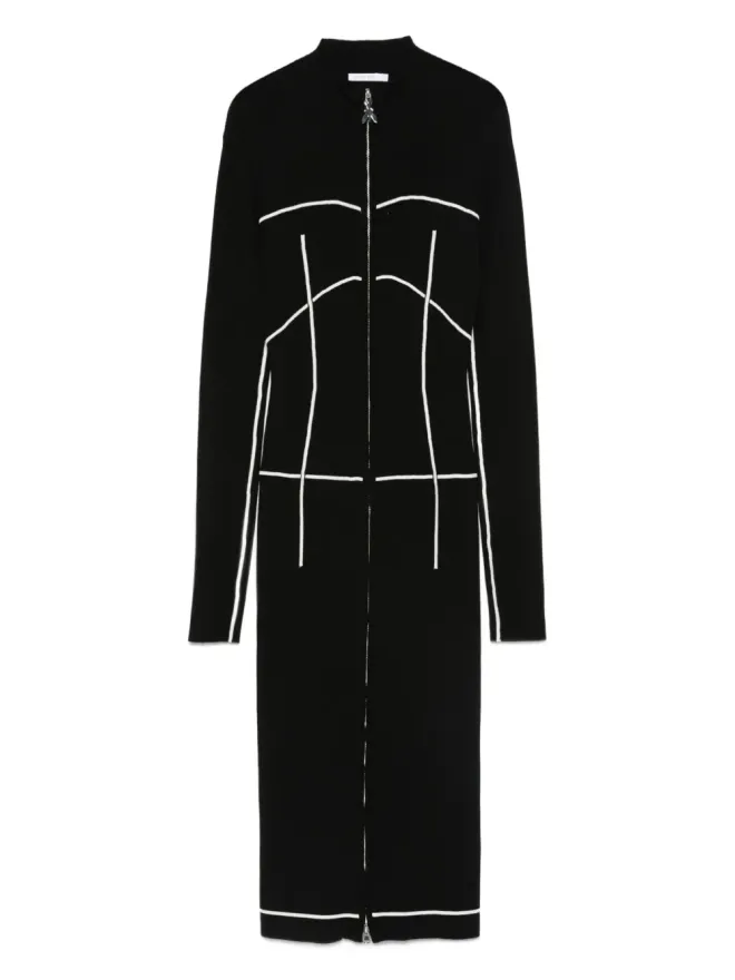 Patrizia Pepe Patrizia Pepe ジップフロント・コントラストニットドレスの商品画像