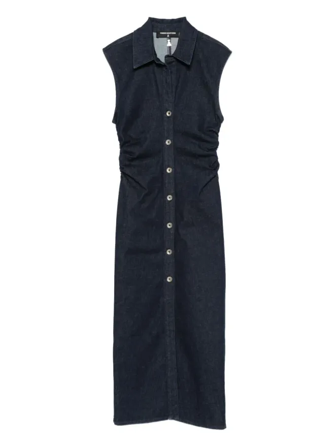 Patrizia Pepe Patrizia Pepe デニムノースリーブボタンフロントワンピースの商品画像