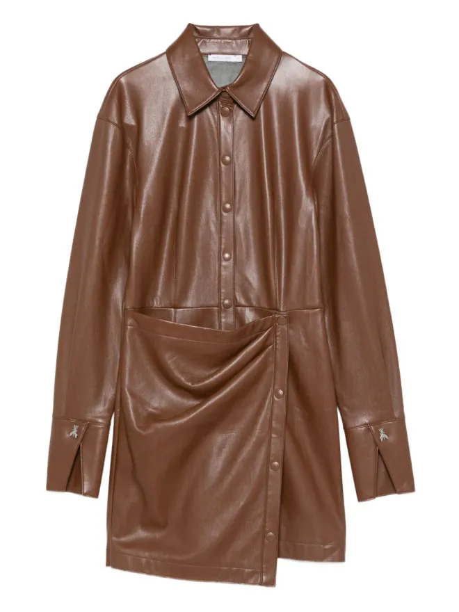 Patrizia Pepe Patrizia Pepe ラップスカート付きシャツドレス - ブラウンの商品画像