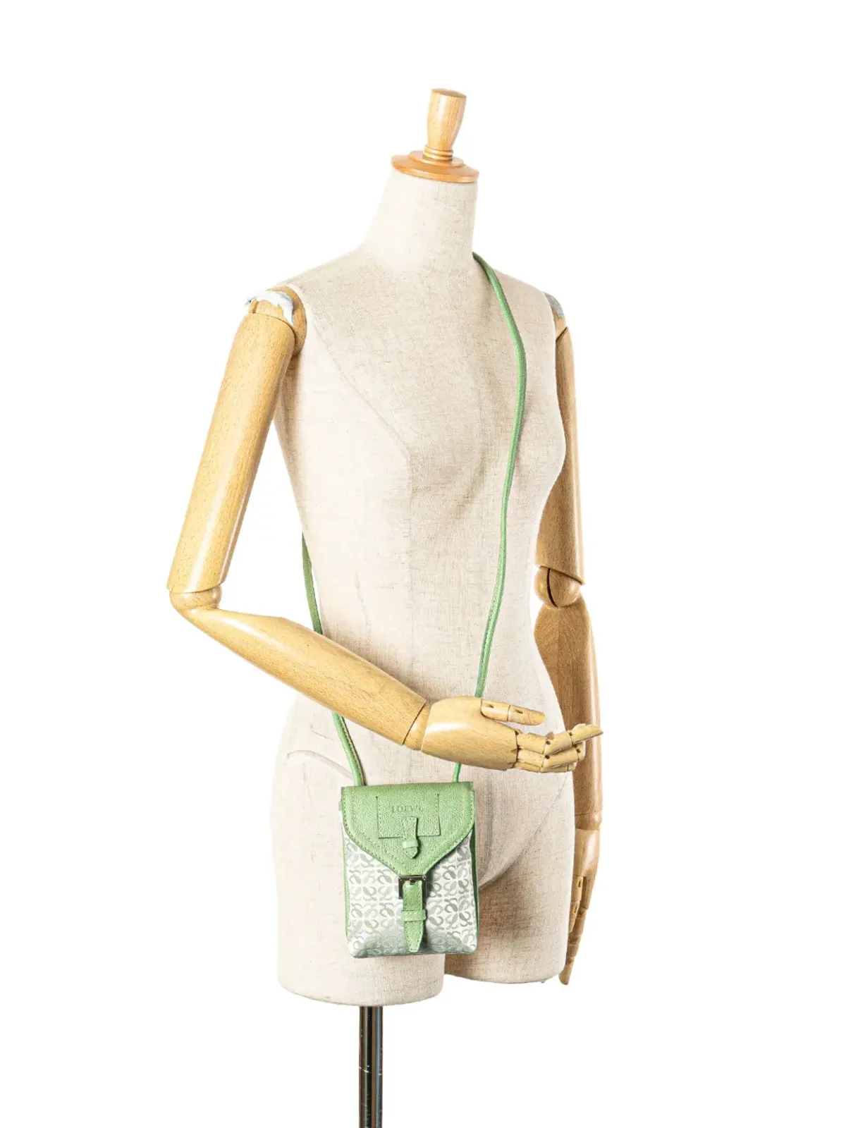 Loewe Pre-Owned 2007 Anagram Canvas crossbody bag - Green - 画像2