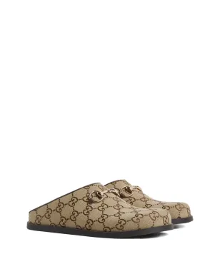 Gucci GGモノグラム ホースビット フラットミュール - ブラウン - サムネイル2