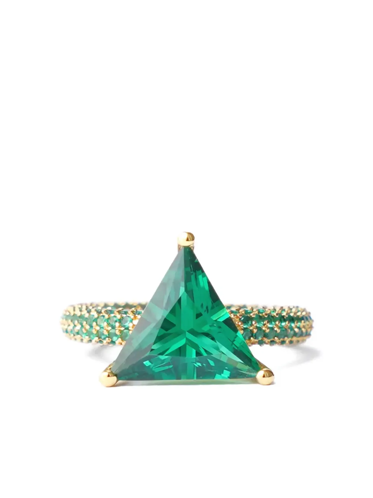 Izabel Display Mega Triangle ring - Green - 画像1