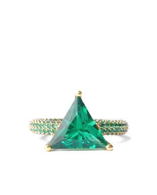 Izabel Display Mega Triangle ring - Green - サムネイル1