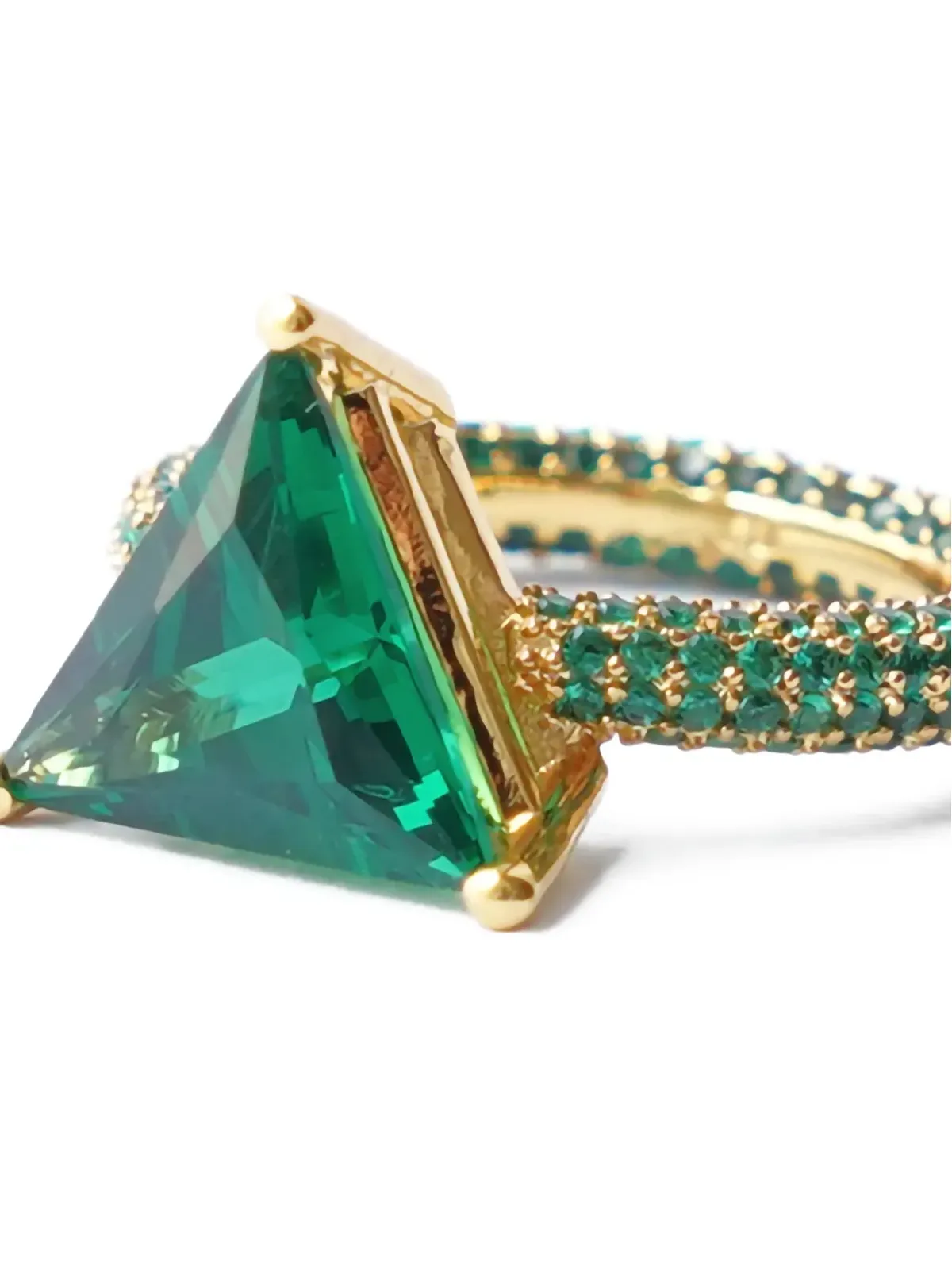 Izabel Display Mega Triangle ring - Green - 画像2