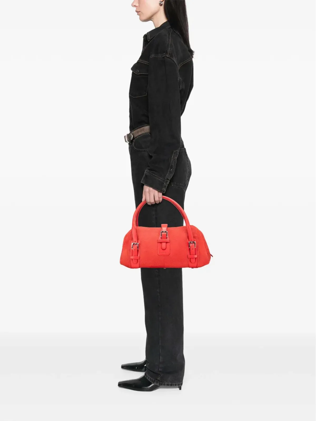 Loewe ビンテージ ヌバック Senda ハンドバッグ - 画像2
