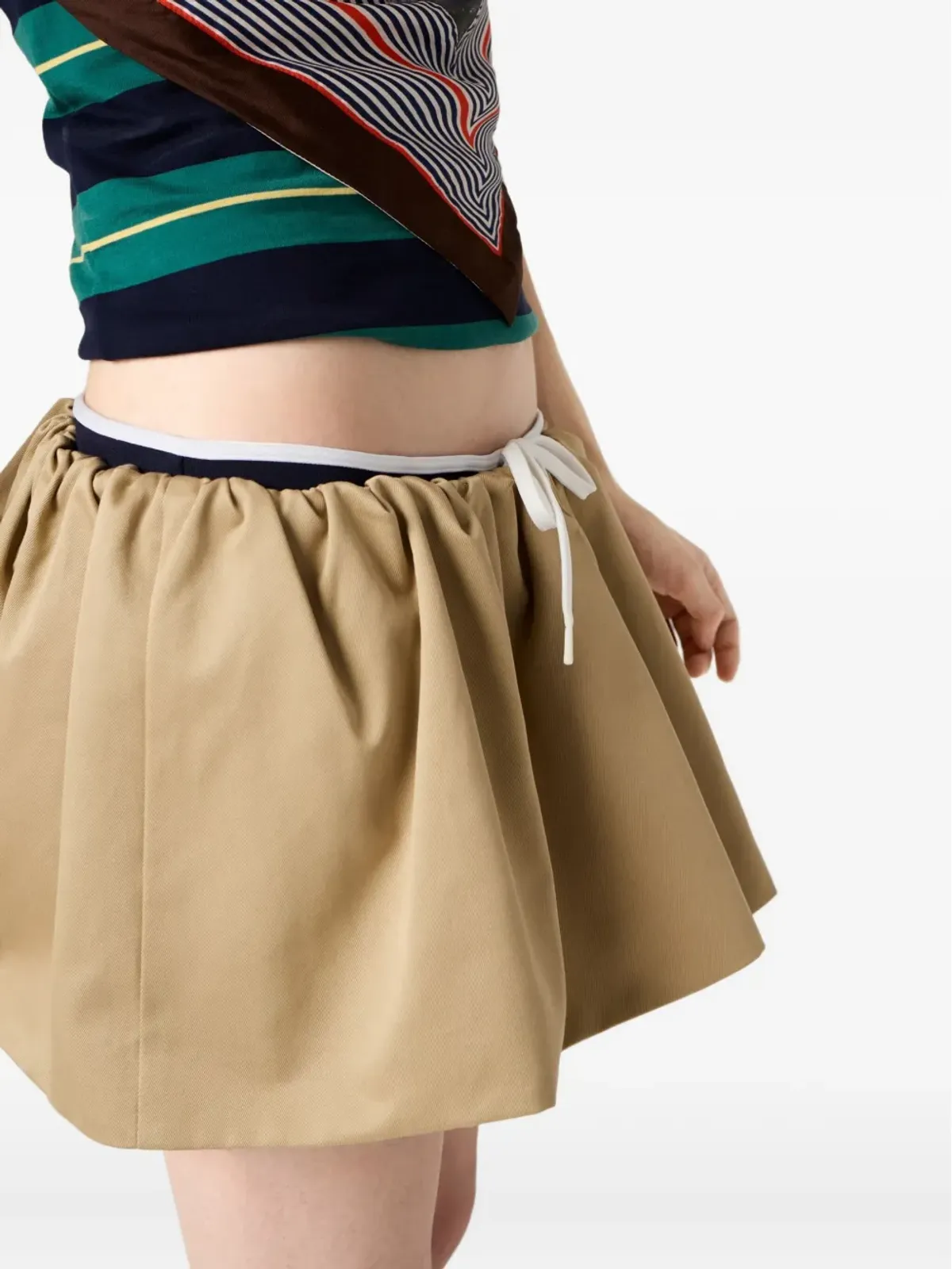Miu Miu ウエストゴム入りミニスカート - Neutrals - 画像5