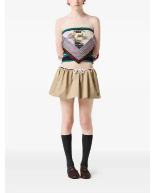 Miu Miu ウエストゴム入りミニスカート - Neutrals - サムネイル2