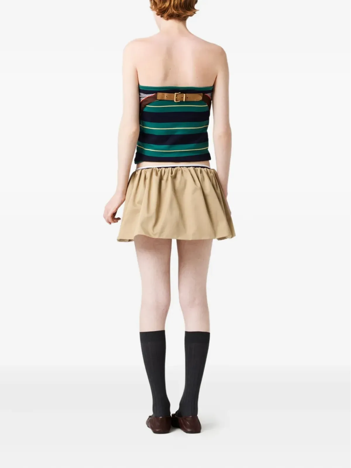 Miu Miu ウエストゴム入りミニスカート - Neutrals - 画像3